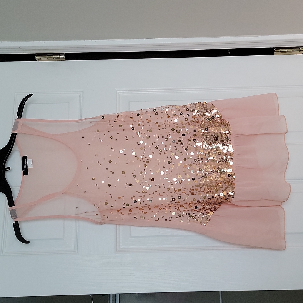 Pink Rose Gold Sequin Tank